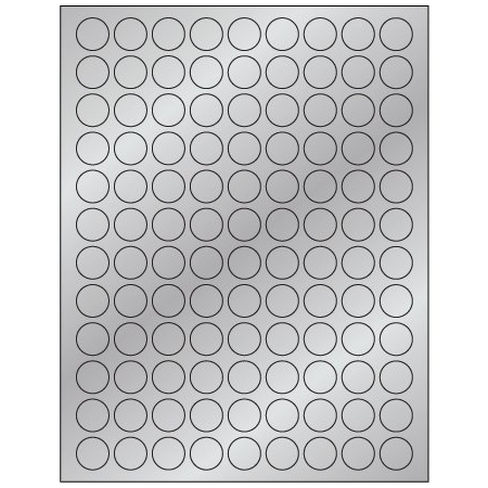 Bsc Preferred 3/4'' Silver Foil Circle Laser Labels, 10800PK BUY00021925